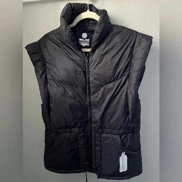 New ISABEL MARANT ETOILE Darshayo Vest/Jacket in Black Size Small 36 - Picture 2 of 12